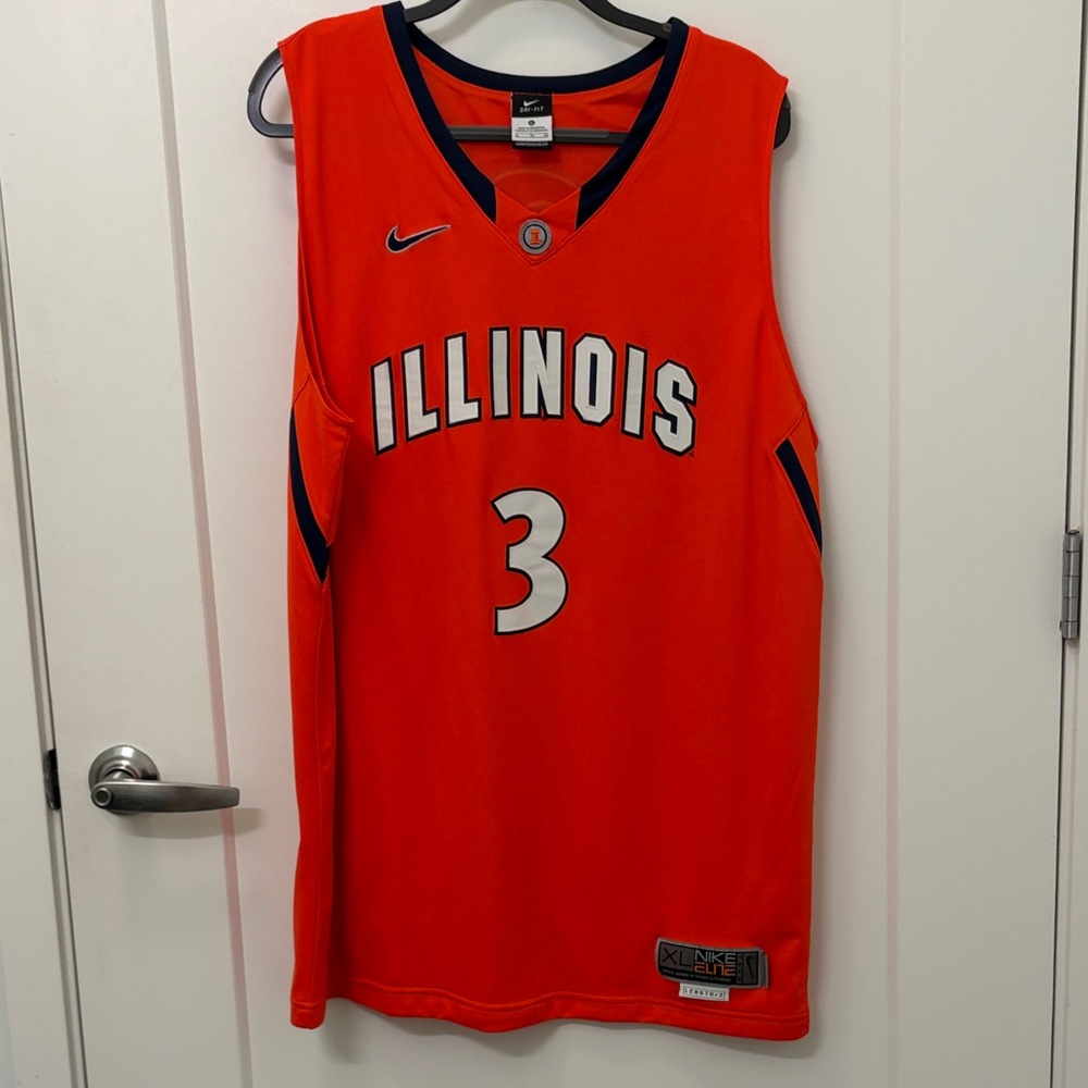 Nike Illinois Orange Basketball Jersey with Number 3 (Brandon Paul)